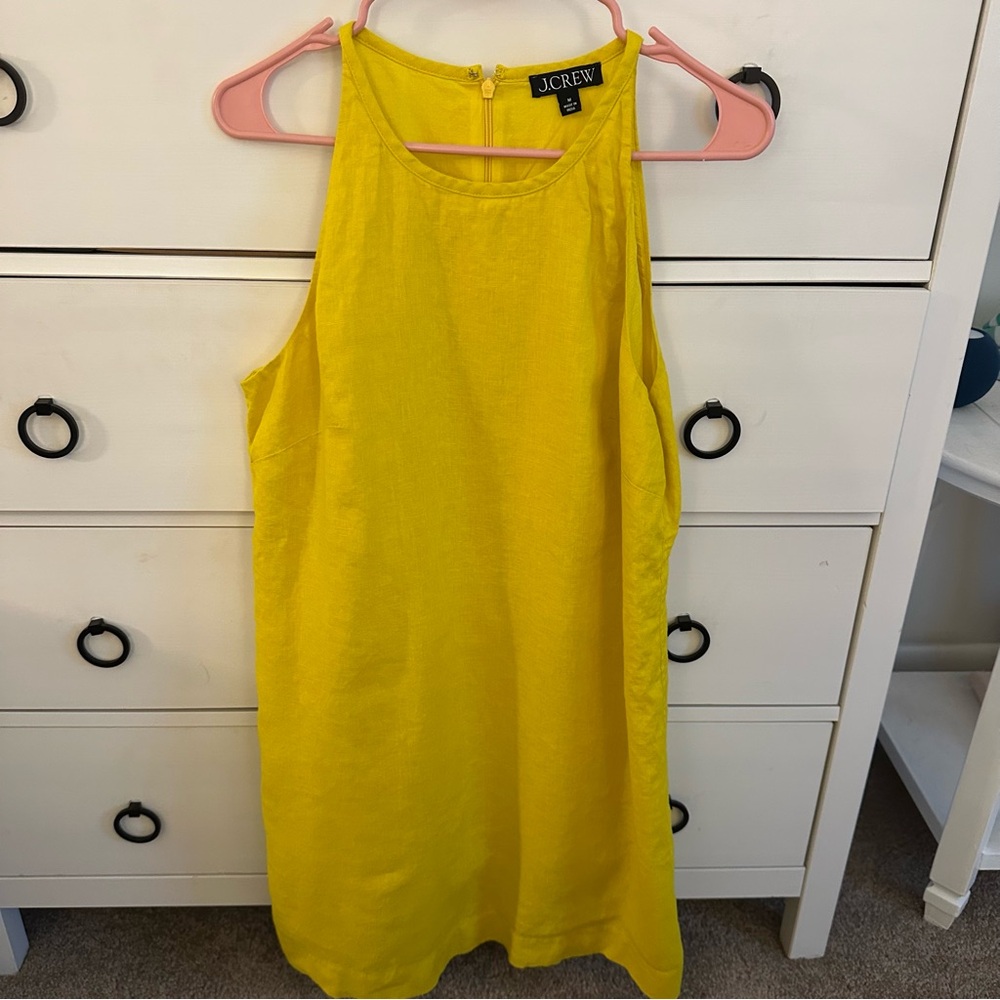 J.Crew Bright Yellow Sleeveless Shift Dress
